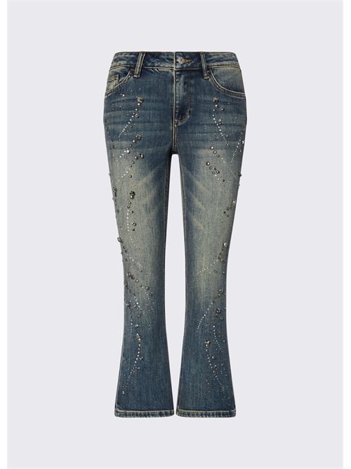 Jeans bootcut con ricami gioiello LIU JO | UF6040D0365/79132